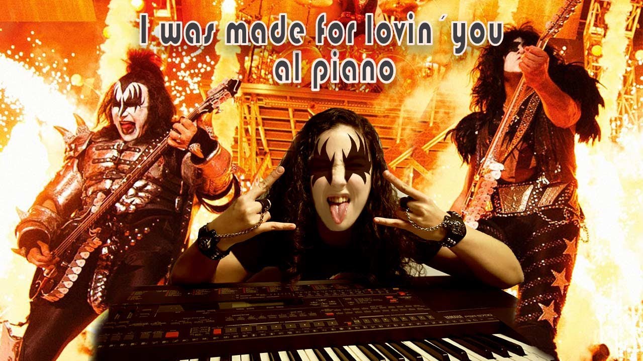Aprende a tocar Kiss al piano. Tutorial y acordes de I was made for loving you.