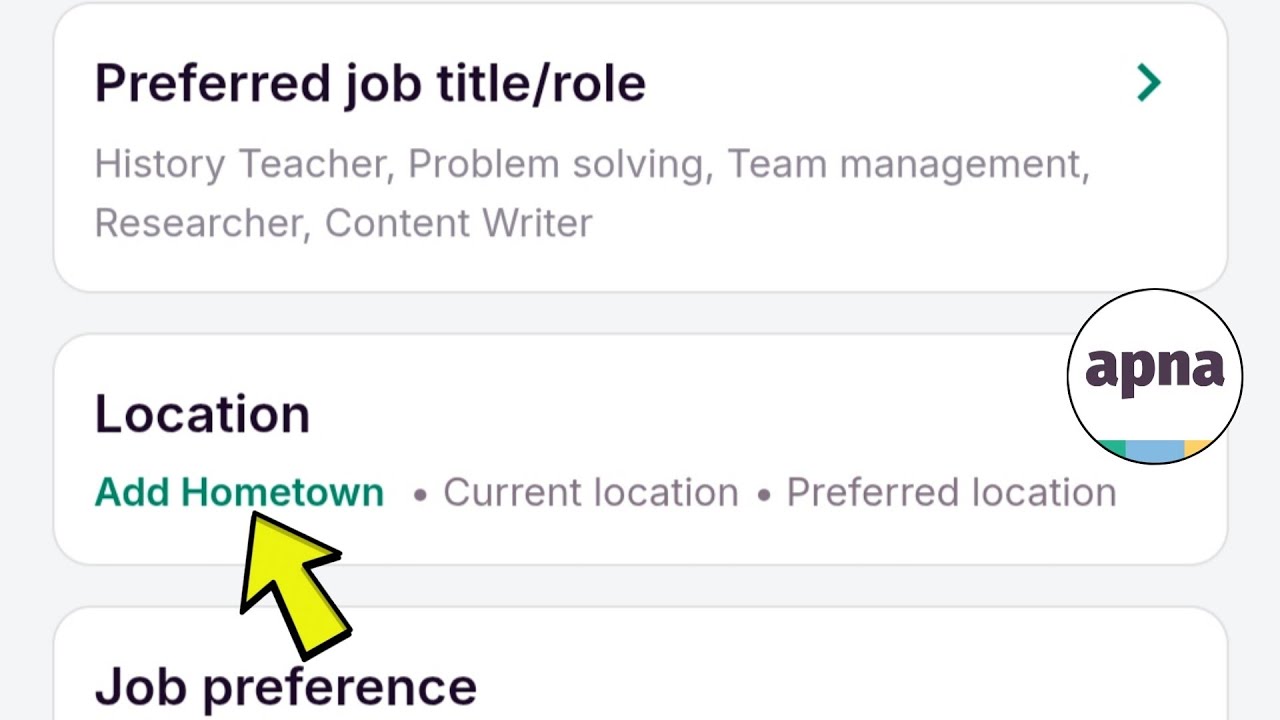 Change Job Location & Type Preferences In Apna App | New Update 2025