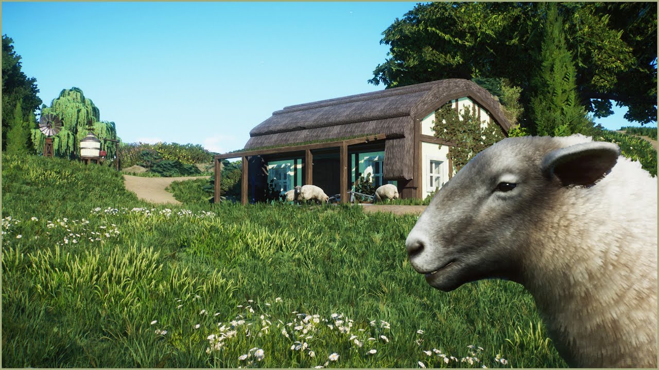 🐑 Cozy sheep habitat in the meadows | Medli Zoo | Planet Zoo | speedbuild🍀