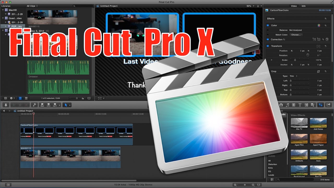 How to Make a YouTube Outro with FCPX (Final Cut Pro X) 2015