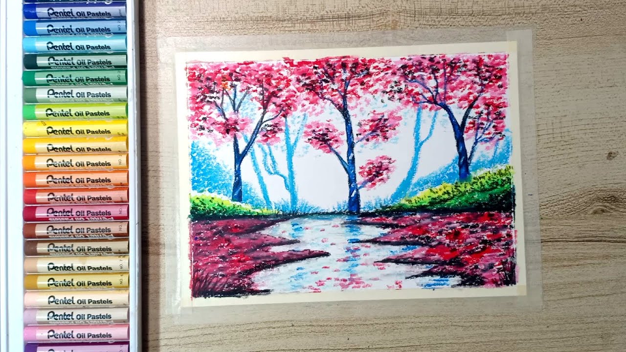 วาดภาพวิวต้นเมเปิ้ล How to draw Maple Tree Scenery