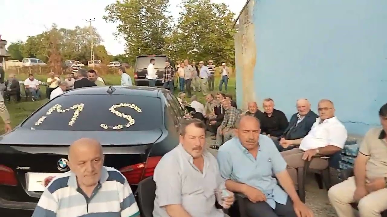 Samsun Terme Dereyol köyü muhtarı düğün görüntüleri