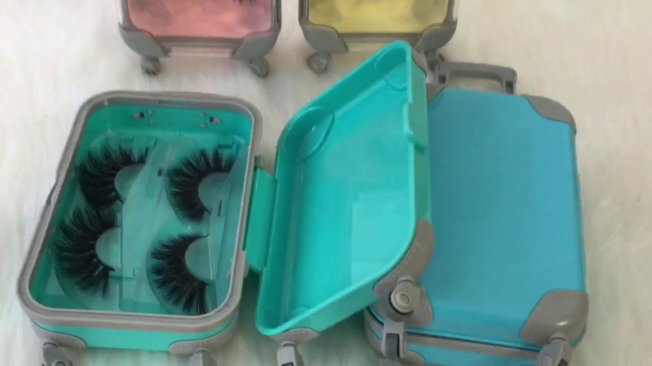 Suitcase mink eyelash packaging boxes , China professional eyelash vendor
