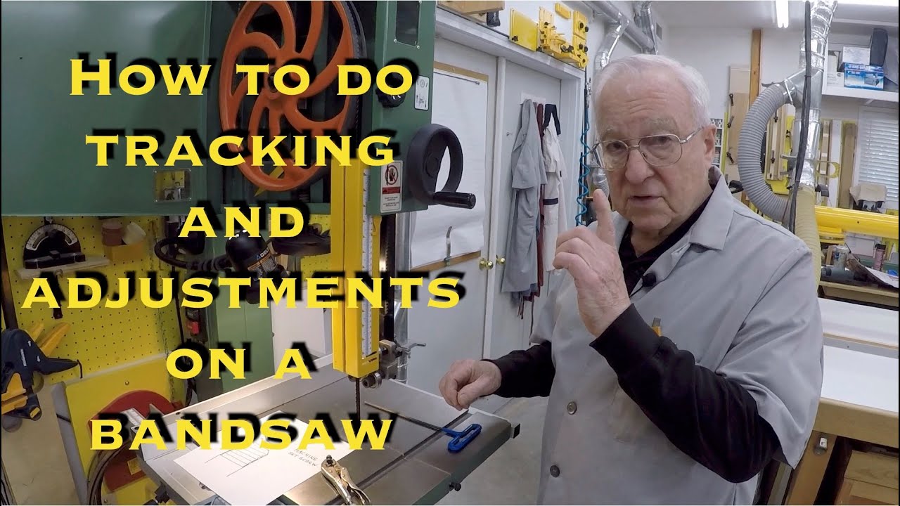 How to do tracking and adjustment on a bandsaw.
