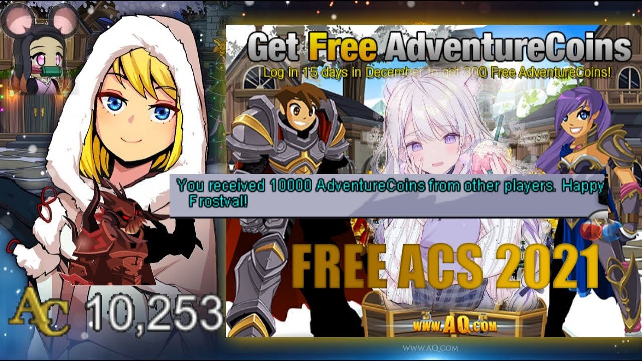 =AQW= FREE 10K ACS only need to AFK! Happy Frostval 2021