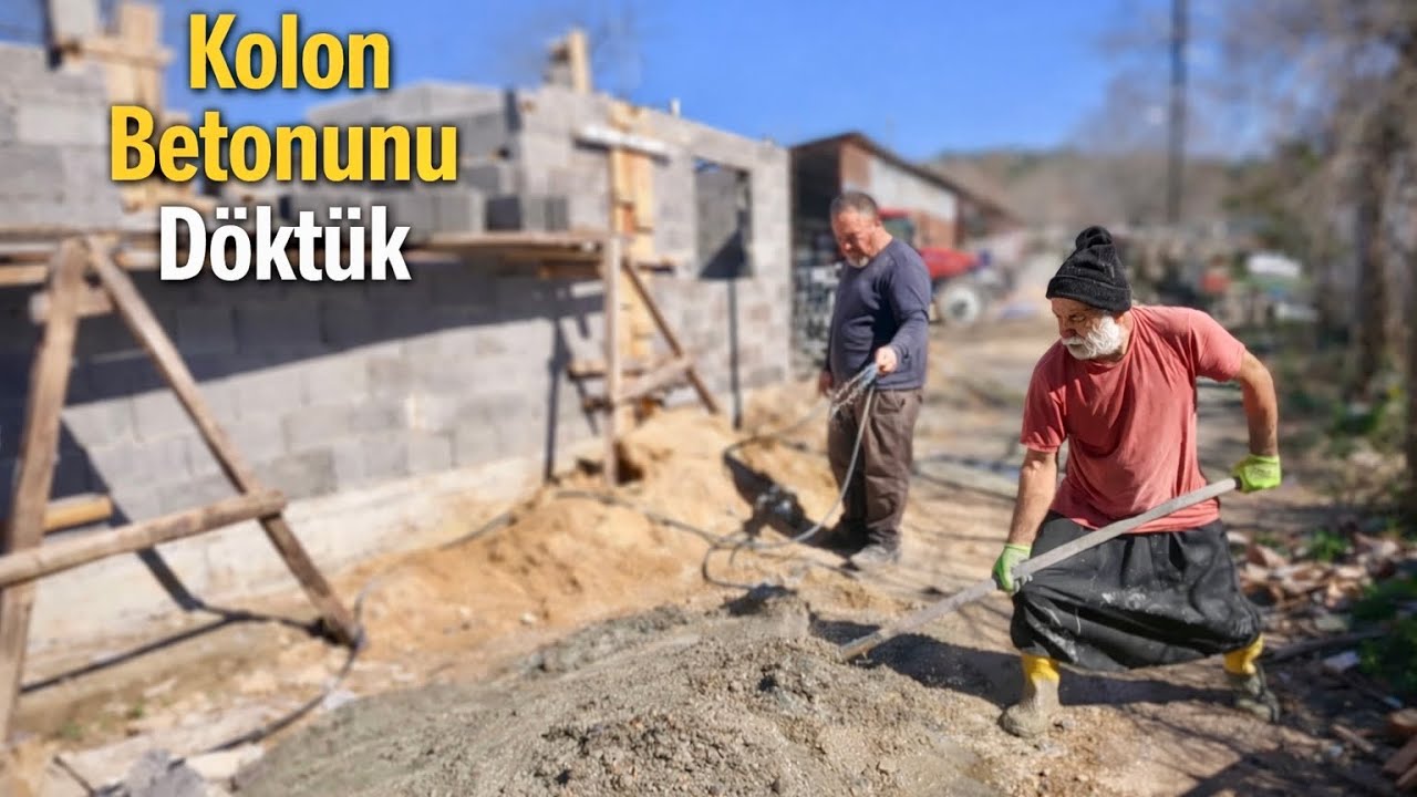 Köy Evi İnşaatı Hız Kesmeden Devam! Kolonları Döktük