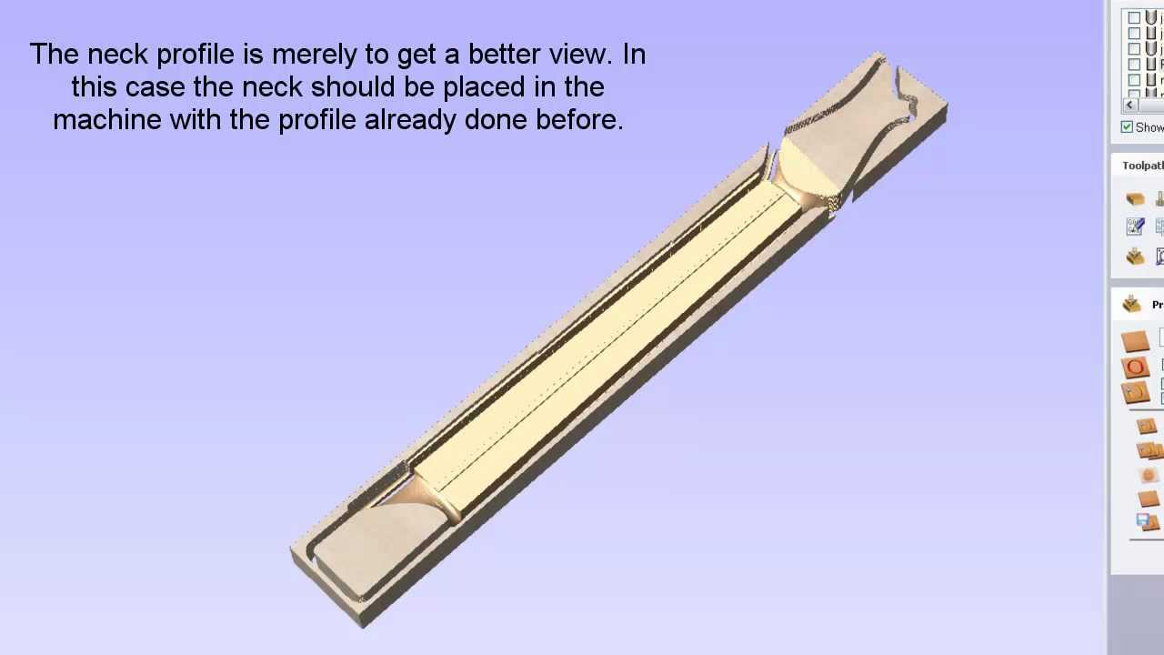 Guitar Neck - part II on Cut2d - Cut3d - Vectric