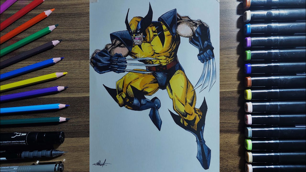 WOLVERİNE COMİC STYLE DRAWİNG/WOLVERİNE ÇİZGİ ROMAN STİLİ ÇİZİMİ