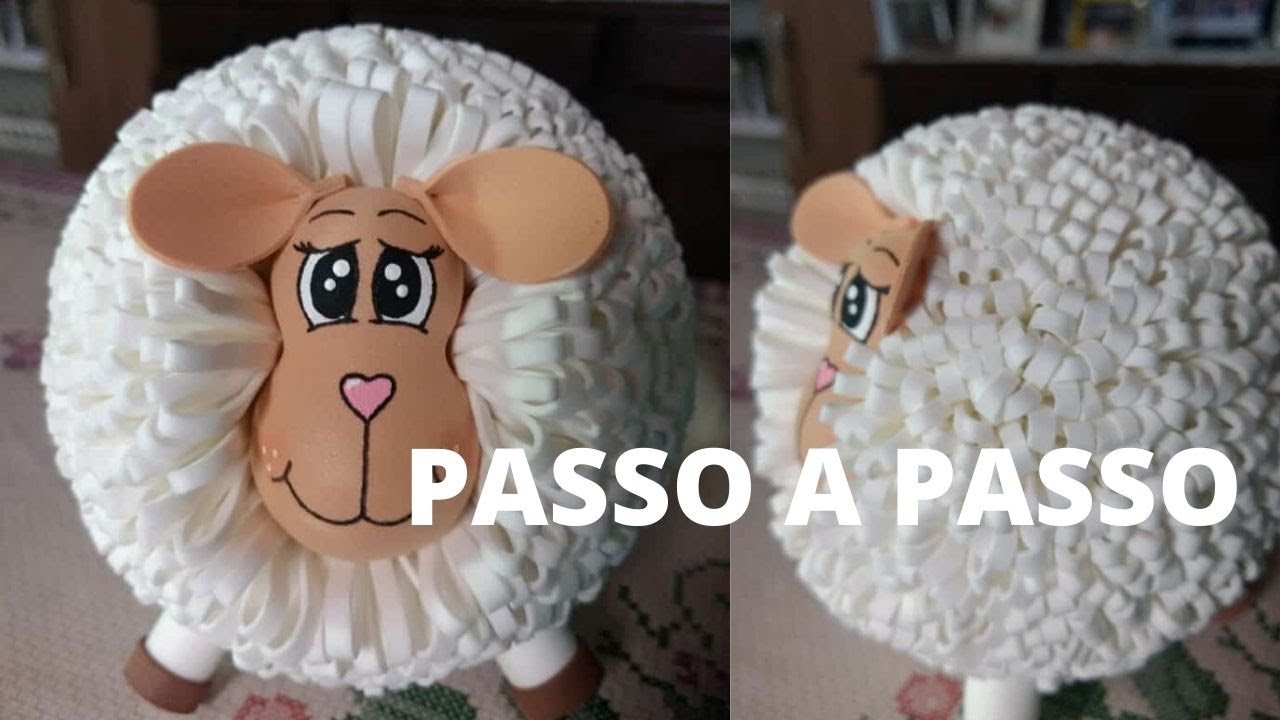 ARTESANATO COM EVA | OVELHINHA FOFUCHA DE EVA!