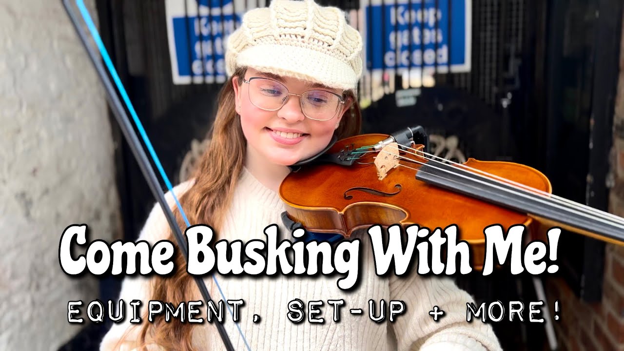 Come Busking With Me! - VIOLIN 🎻 (Equipment, set-up + more!)