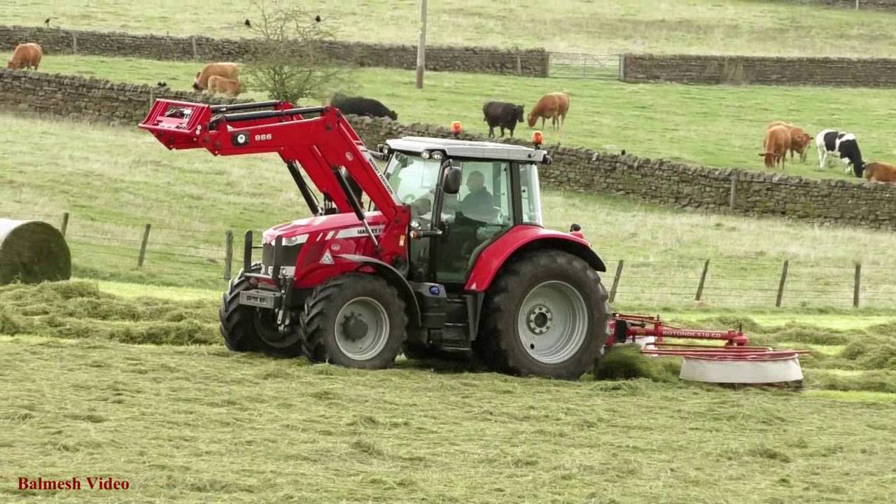 Baling with Massey and New Holland.  Raking with Massey and Lely.