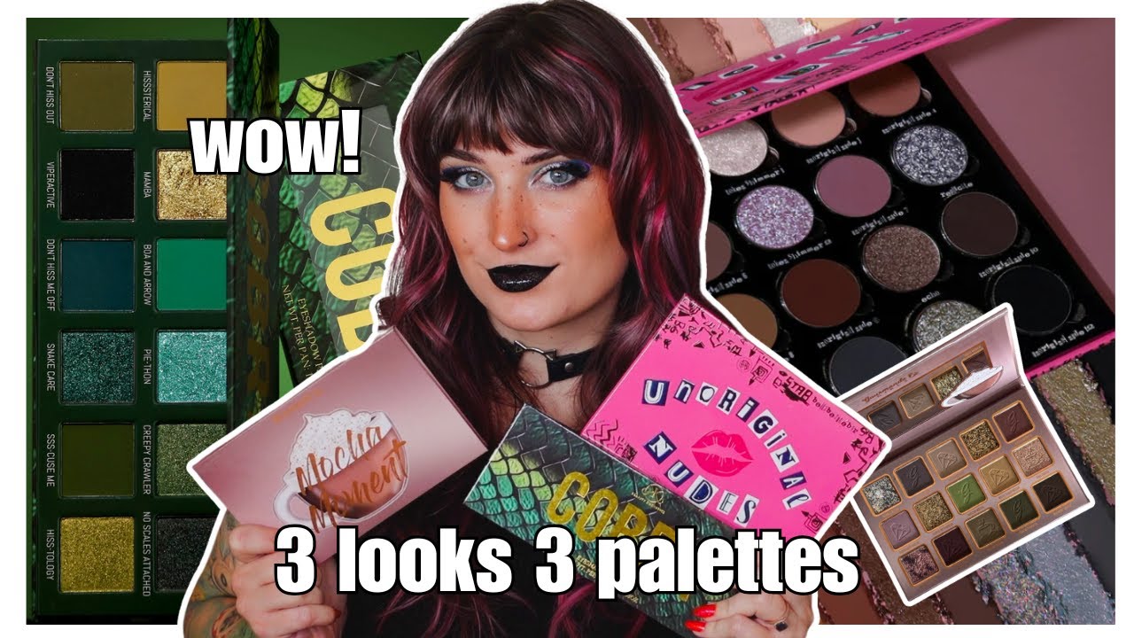 3 looks 3 palettes! | mocha moment, unoriginal nudes, cobra