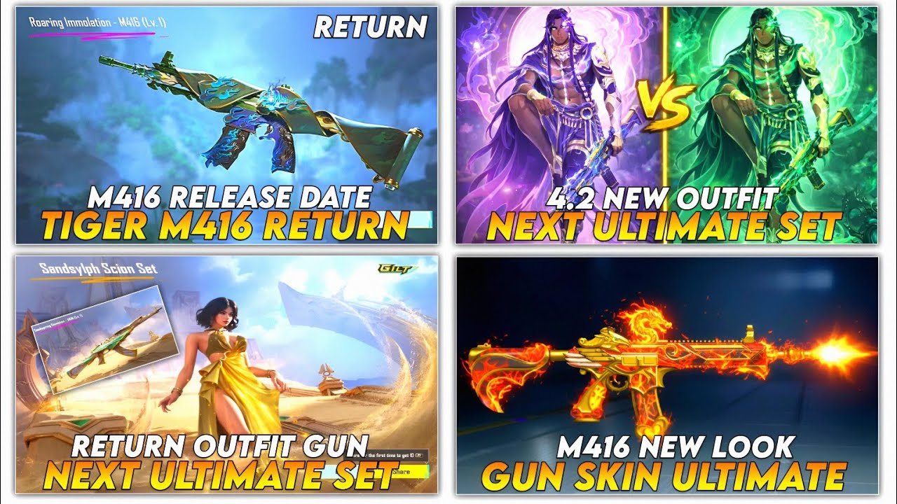 🔴 TIGER M416 RETURN 😱 | NEXT ULTIMATE SET 4.2 & RETURN | SANDSYLPH SCION SET RETURN | NEW M416 LOOL🔥