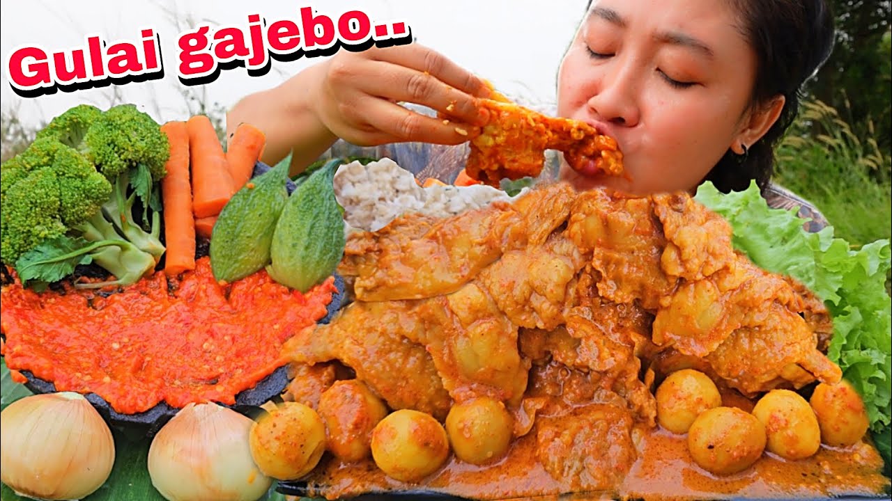 ANTI DIET 🤣,GULAI GAJEBO / LEMAK SAPI TELUR PUYUH 🤤,SAMBAL LALAPAN