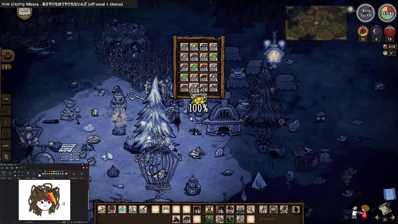ms paint girl plays don't starve :3 (lights out!!!)