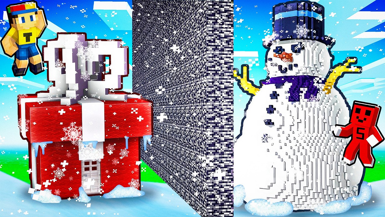 YILBAŞI YAPI KAPIŞMASINDA ARKADAŞLARIMI TROLLEDİM !! - Minecraft