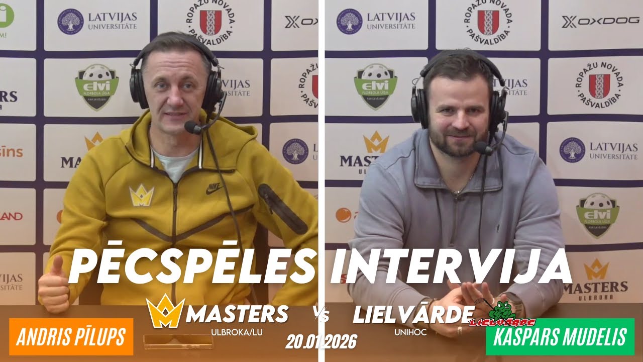 Elvi florbola līga vīriešiem: Masters Ulbroka - Lielvārde/Unihoc | Pēcspēles intervija