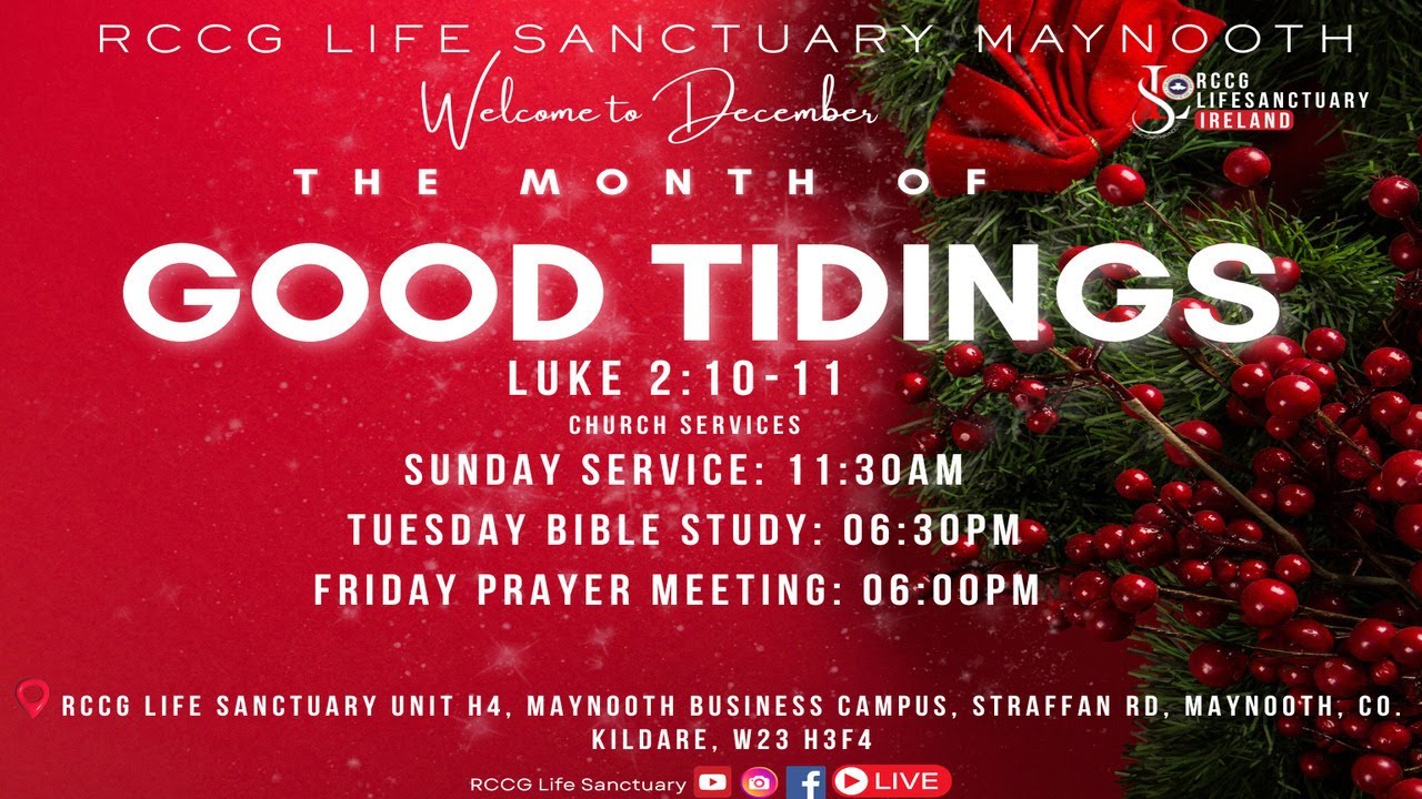 RCCG Life Sanctuary Maynooth || Sunday Service || 7th December 2025