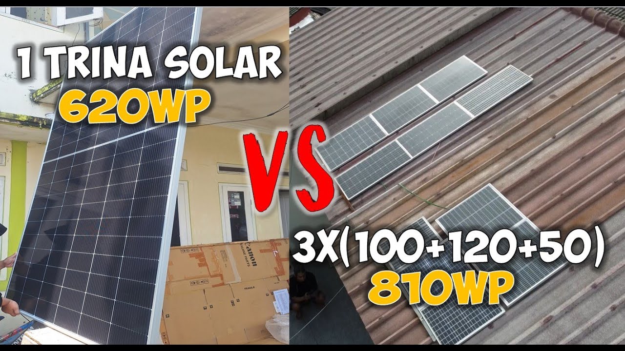 Tes Nyata! 1 Trina 620Wp vs Banyak PV Kecil di PLTS Off Grid