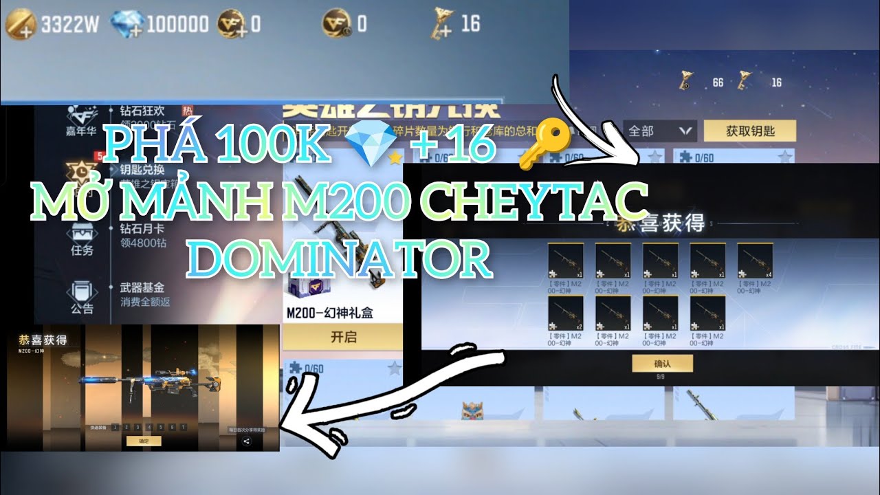 CF Mobile: Mở Full Mảnh M200 Cheytac Dominator (VIP) Và Cái Kết Ngọt 😋