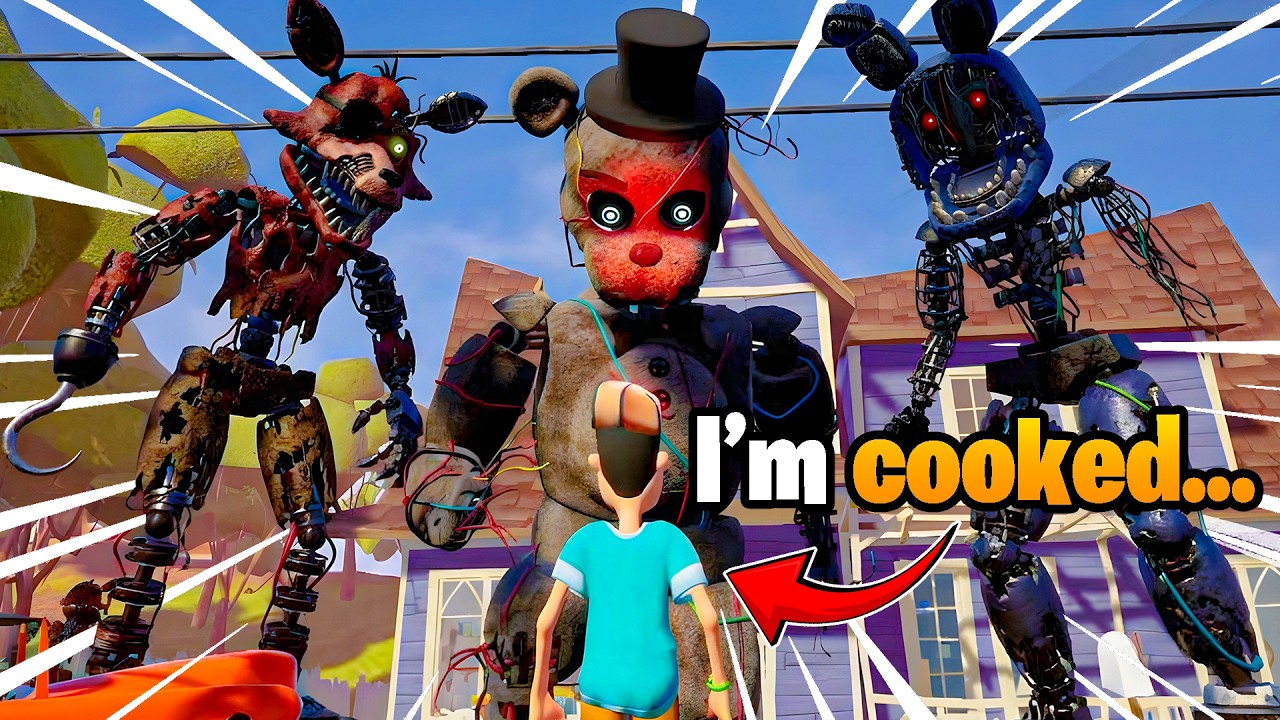 Hello Neighbor BUT I Added 4 Joy of Creation ANIMATRONICS!