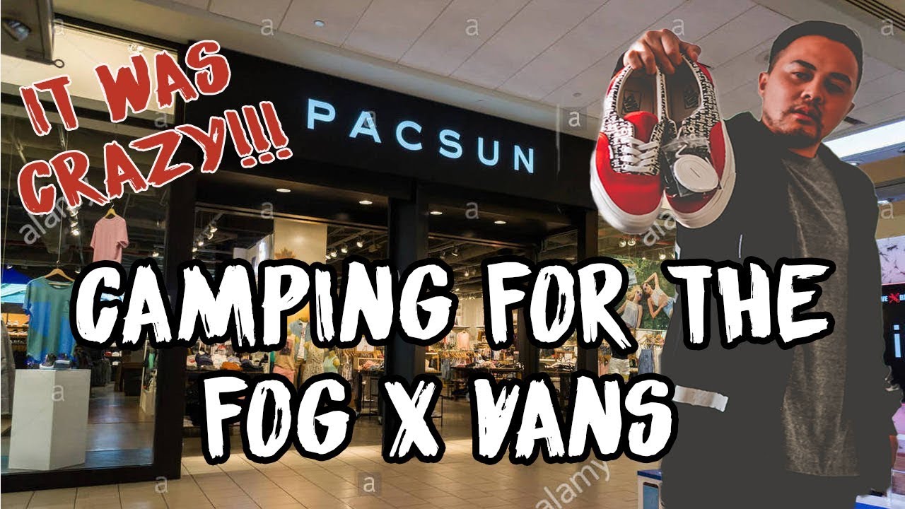 Camping for the Fear of God FOG Vans at Pacsun was INSANE VLOG! + Quick review