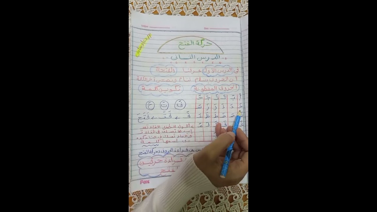 قراءة مقطع مكون من حرفين بحركة الفتح بطريقة سهلة جدا للطفل   (الدرس الثاني)