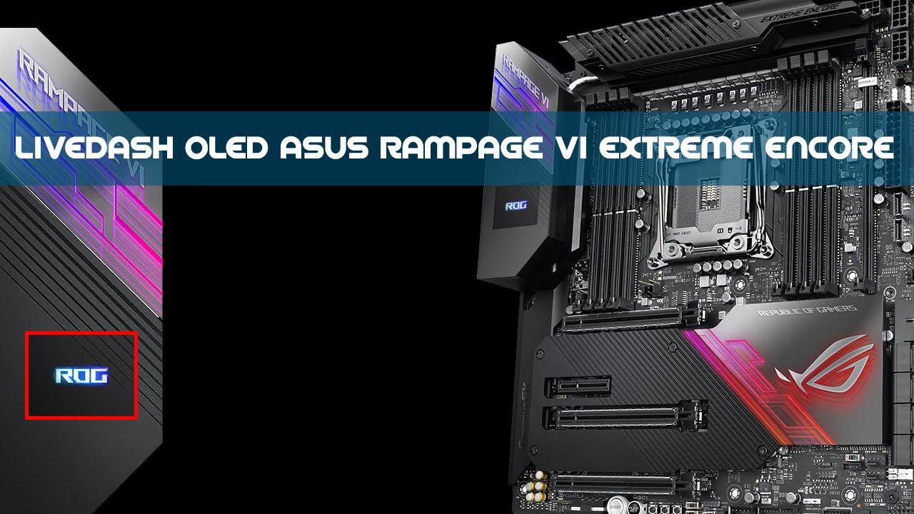 Ecran OLED LiveDash Asus Rampage VI Extreme Encore