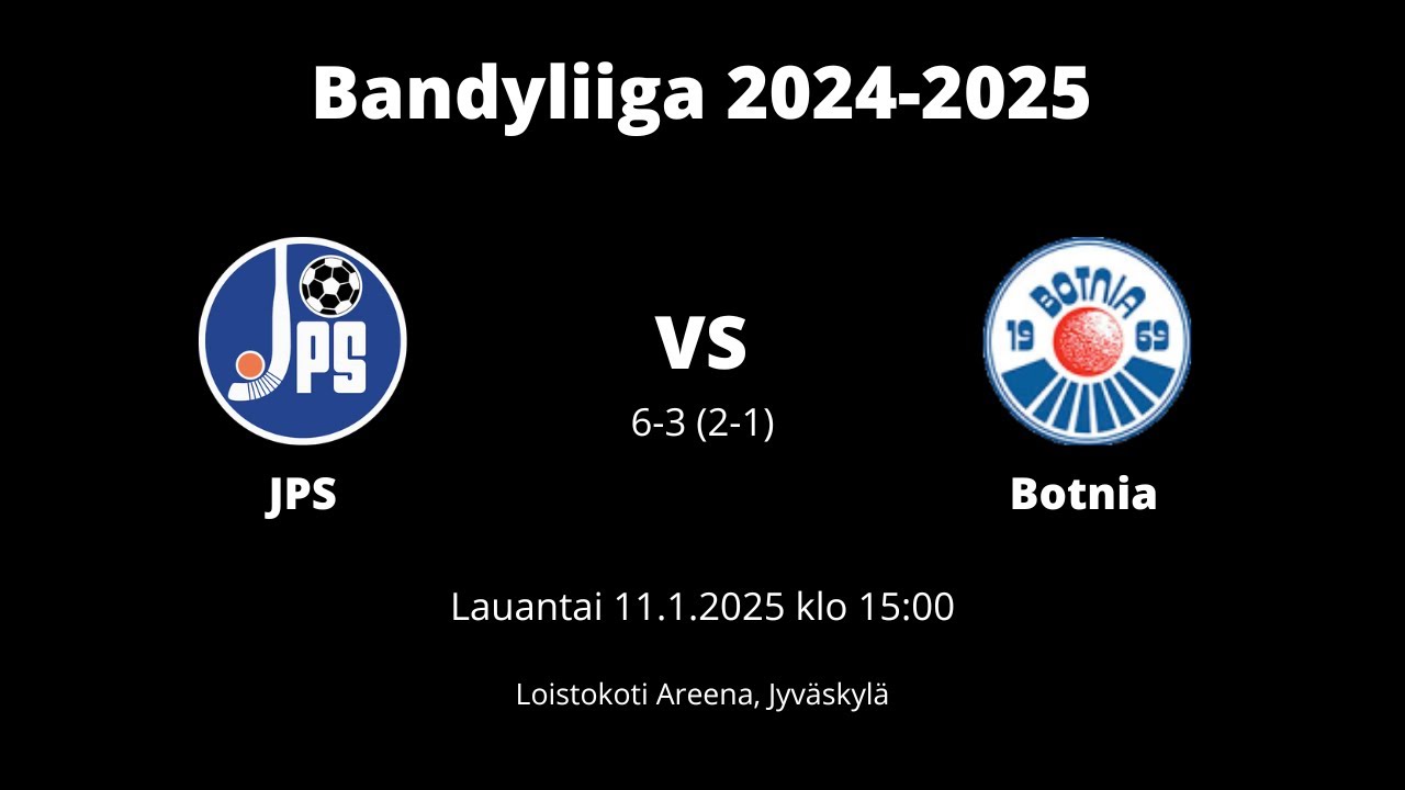 Bandyliiga 2024-2025,  JPS - Botnia, 11.1.2025