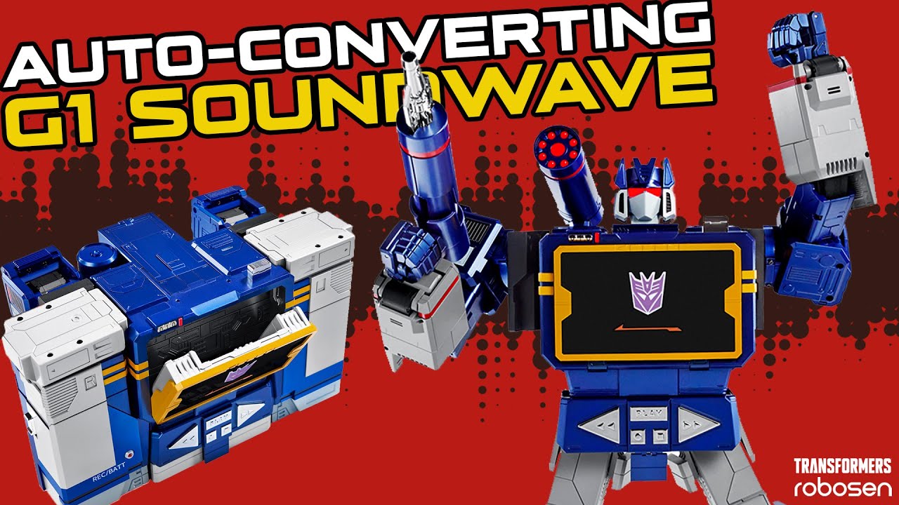 Автоматически трансформирующийся робот-трансформер Soundwave из серии Transformers G1 от Robosen ...