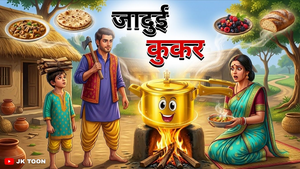 गरीब लकड़हारा और जादुई प्रेशर कुकर | Hindi Kahani | Moral Stories | Cartoon Story | Hindi Kahaniya |