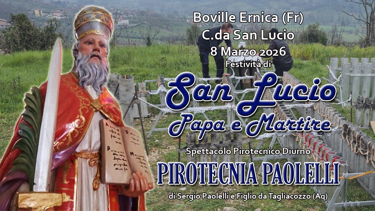 BOVILLE ERNICA (Fr) - San LUCIO Papa 2026 - PIROTECNICA PAOLELLI (Daylight Show)