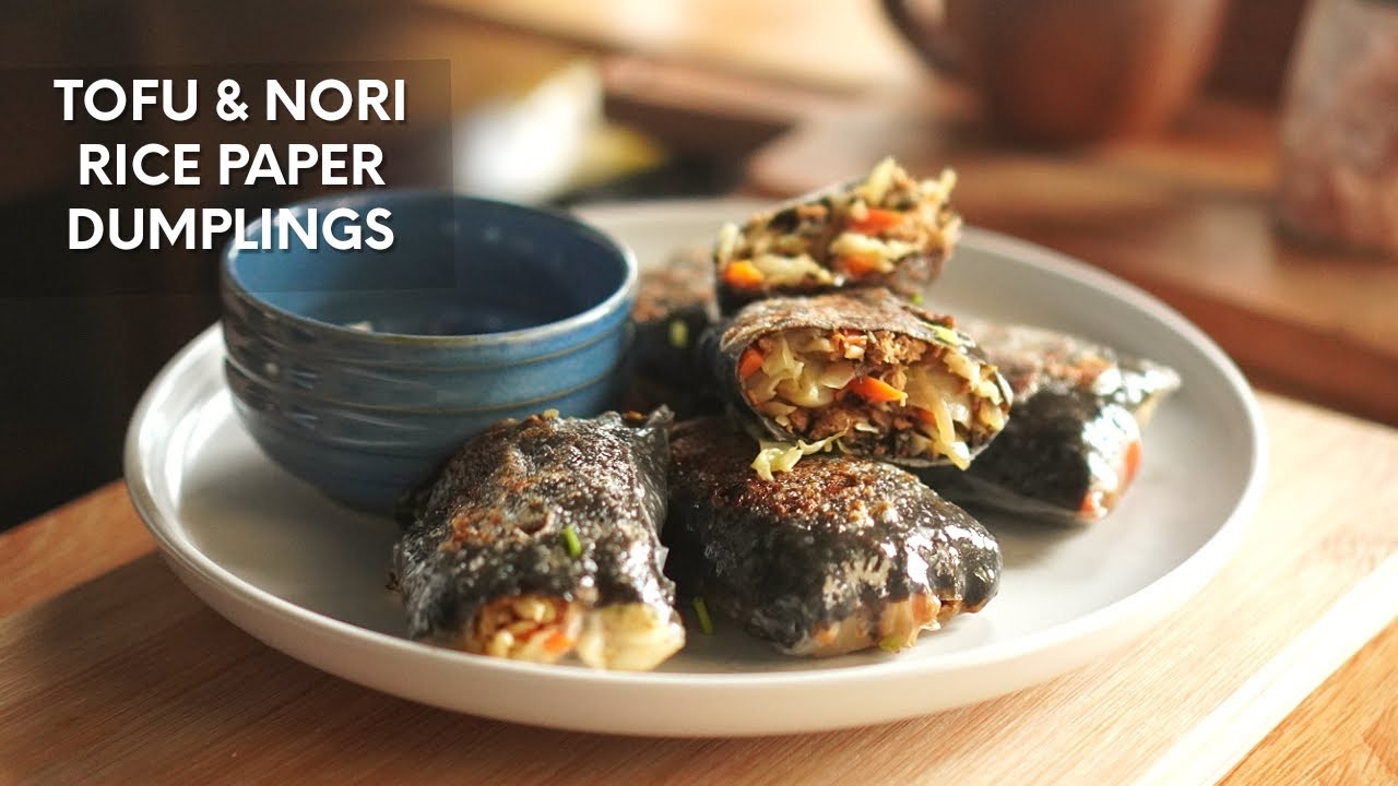 Tofu and Nori Seaweed Rice Paper Dumplings
