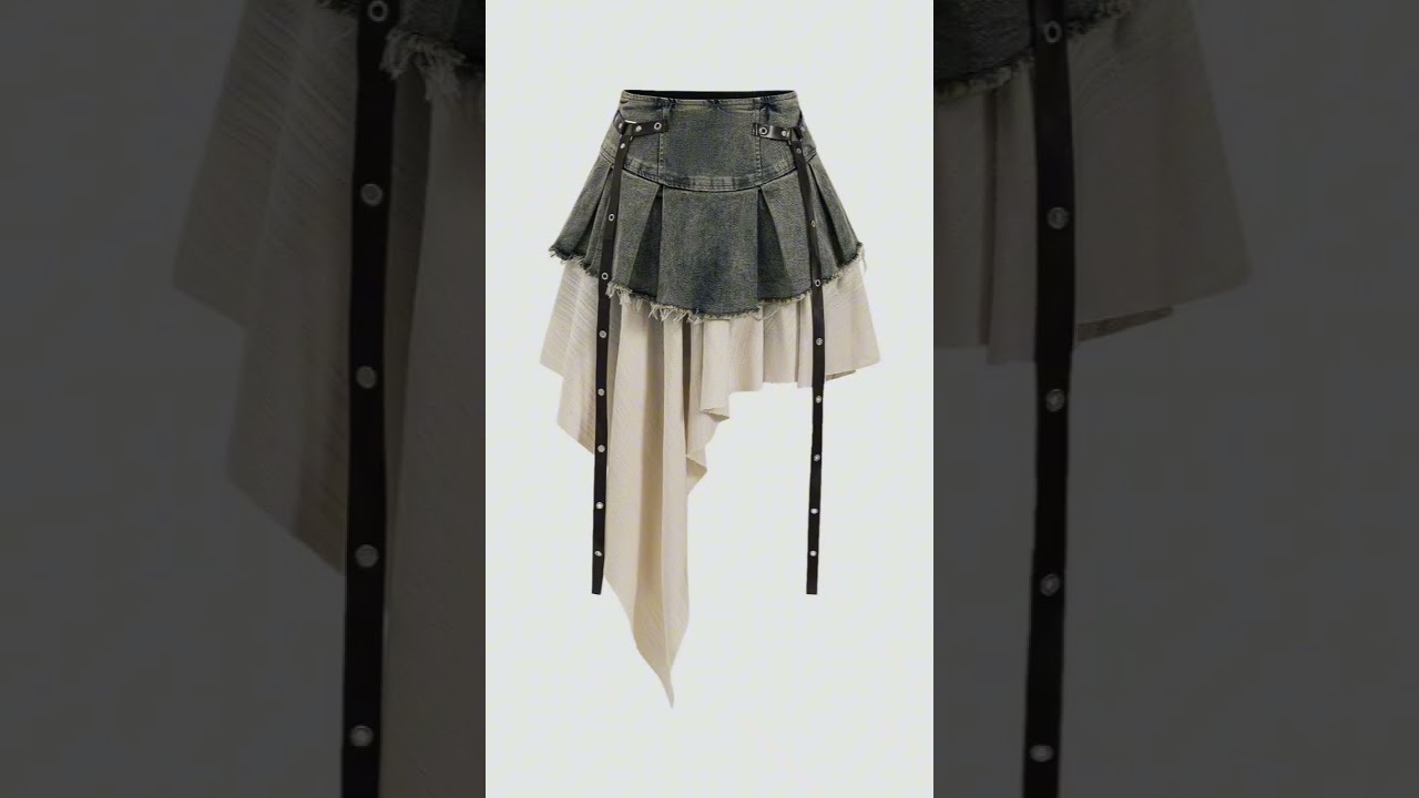 Trendy Denim Patchwork Skirt ✨ | Daily Wear Outfit Ideas