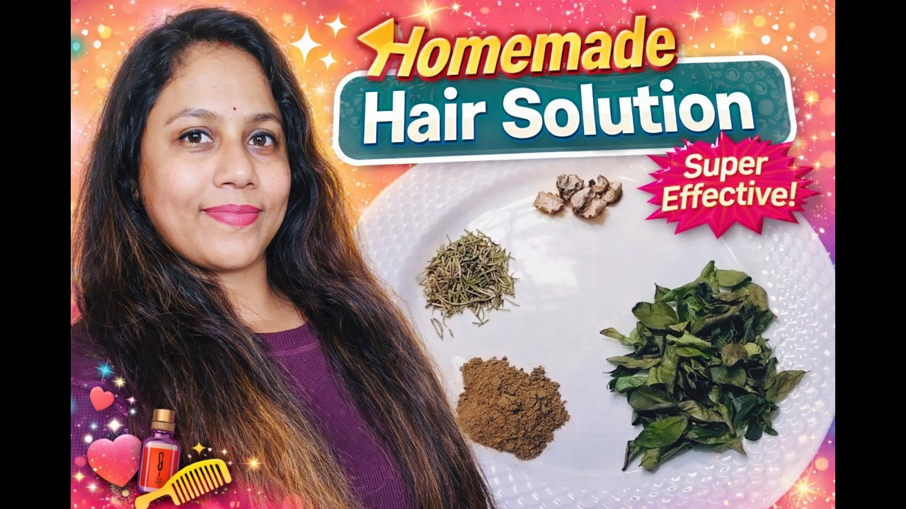 Secret Herbal Hair Solution at Home | Strong & Shiny Hair | @Maskara-f2t
