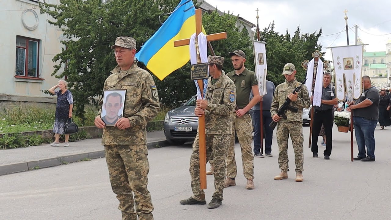 Чин захоронения над воином Игорем Магусом, город Почаев (27.07.2022)