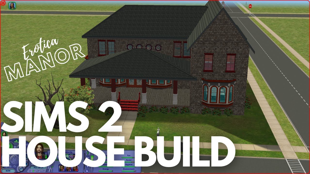 Sims 2 Goth Manor | Mansion & Garden Stuff| Speed Build