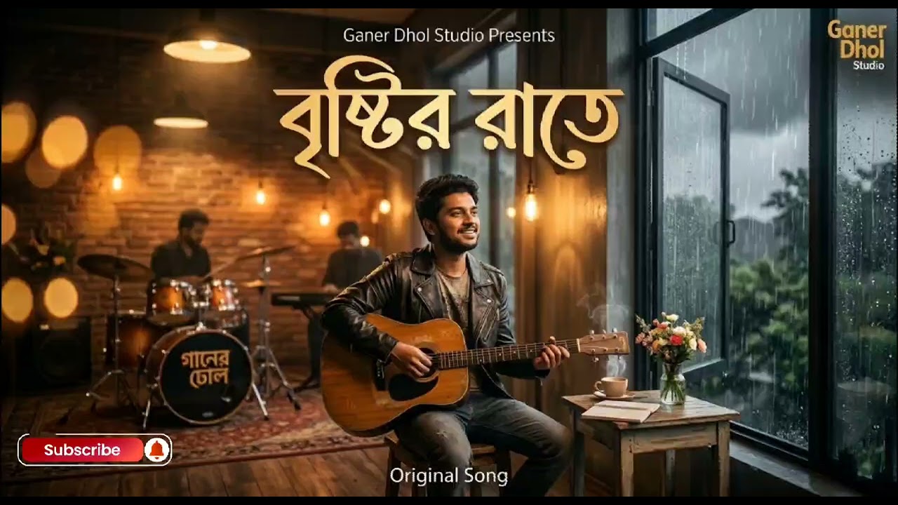 বৃষ্টির রাতে | Brishtir Rate | Ganer Dhol Studio | New Bangla Rock Song 2026