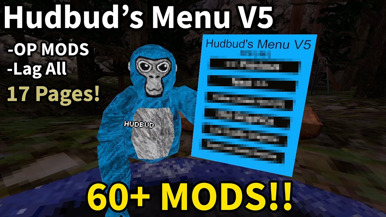 Hudbud's Menu V5 Gorilla Tag Mod Menu Showcase! *OP MODS!*