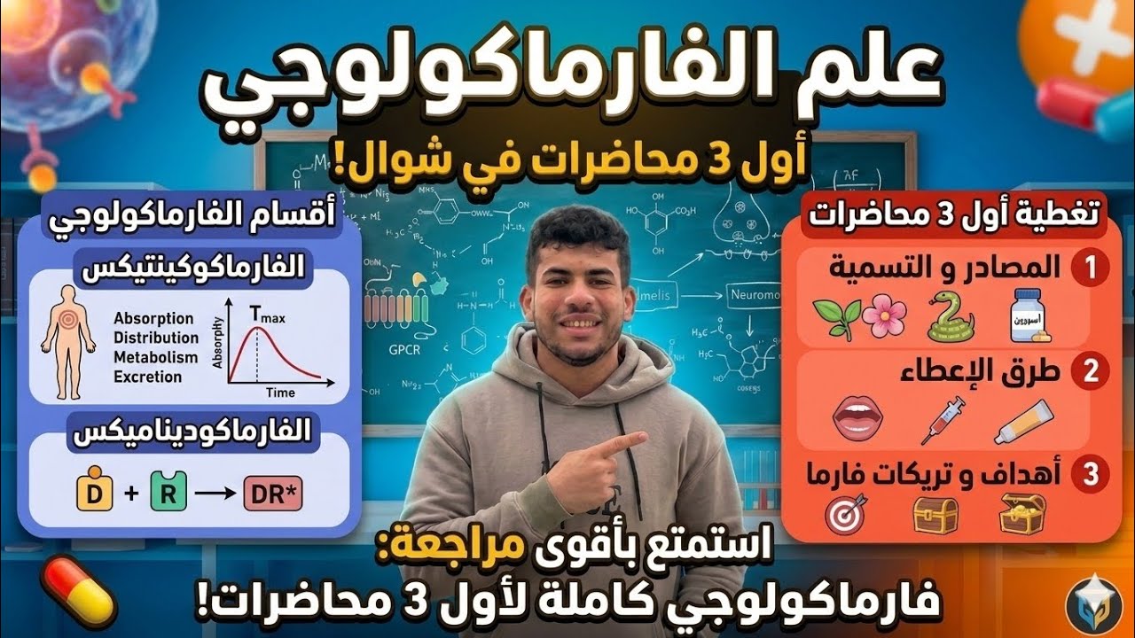 مراجعه شامله علي أول 3محاضرات Pharmacology .بأبسط طريقه ممكنه🤎