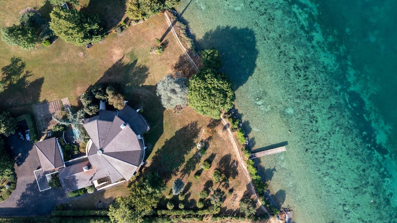 LAKE GENEVA, FRANCE - One hectare of waterfront property