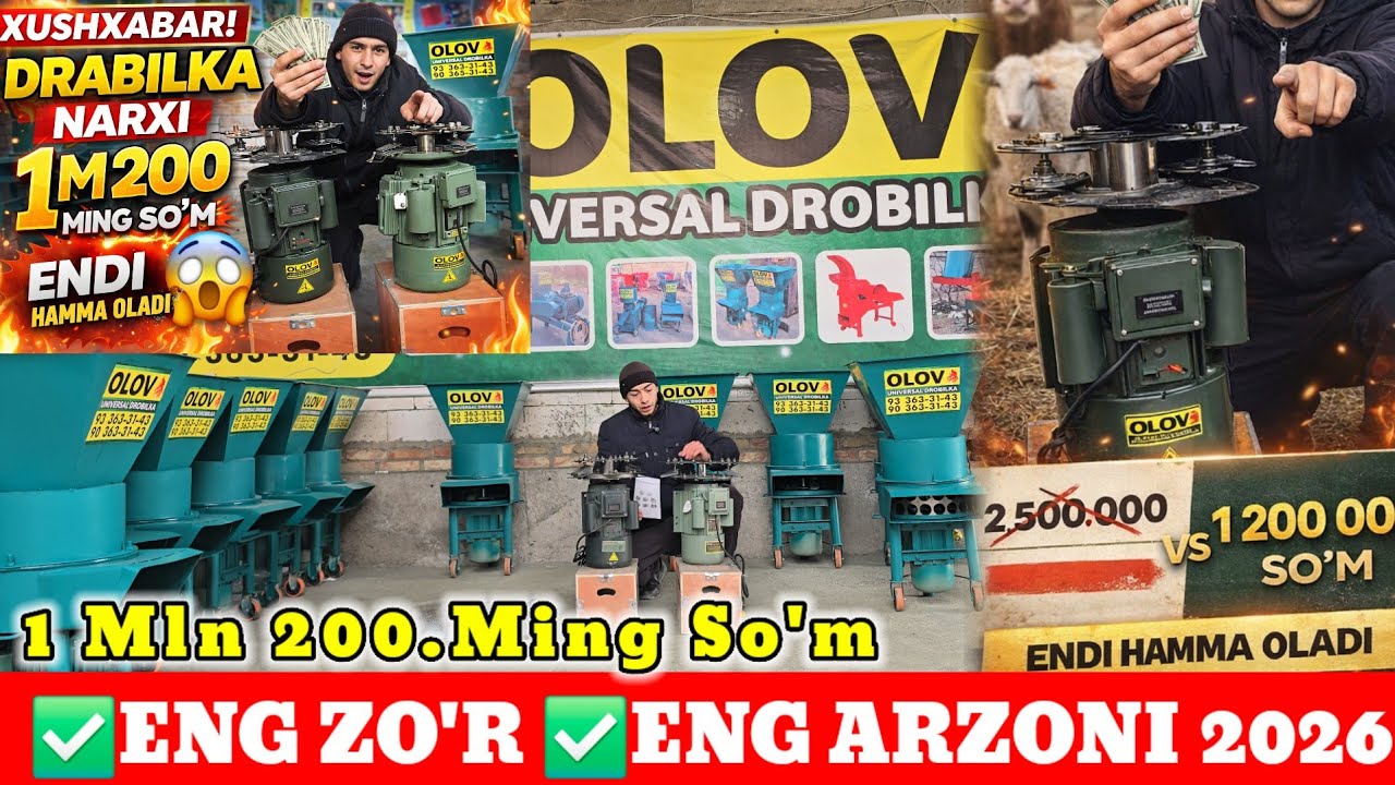 Drabilka narxlari Tushdi 1.mln 200 ming 😱150v⚡️ da Ishlaydigan Eng zo'r Universal Drabilkalar VOYDOT