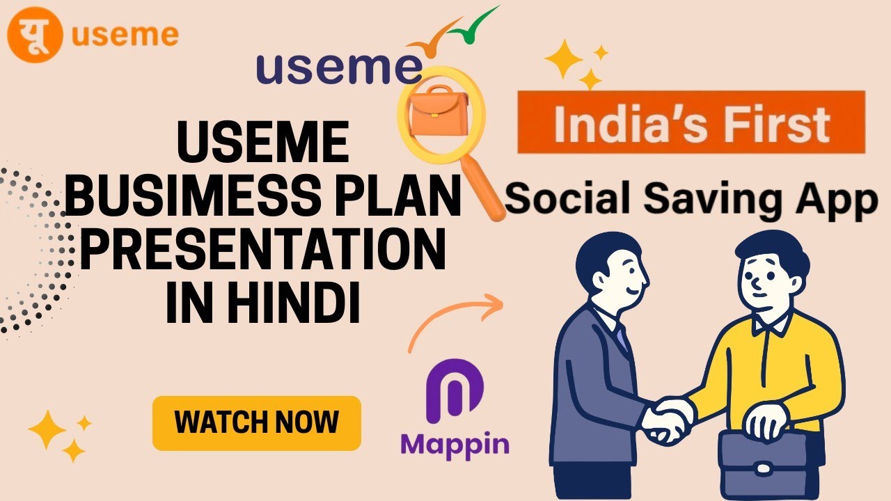 Useme Business Plan Presentation in Hindi By B.SAIBABA #7331120241 #useme #usemetelugu #mappin 