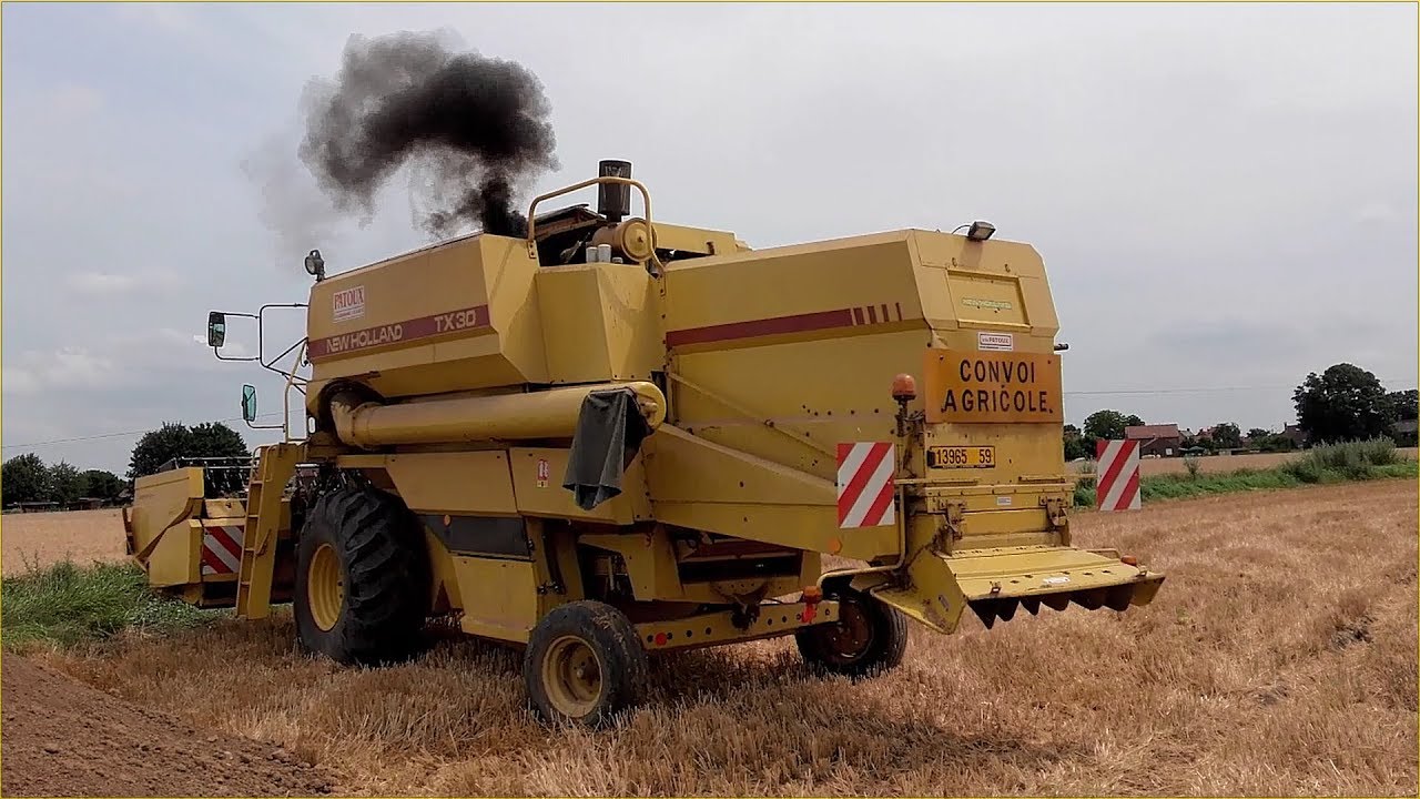 moisson du blé 2017!! / new holland 8160 / t7030 / tx30
