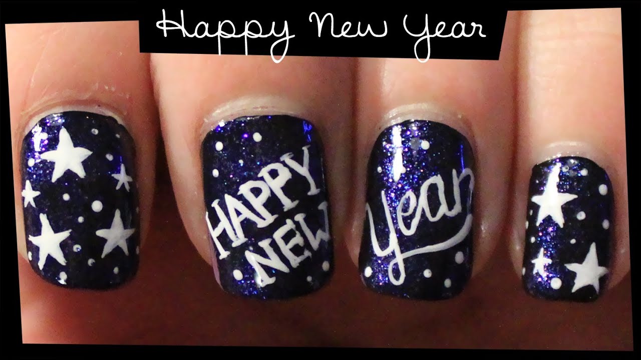 Happy New Year nail art