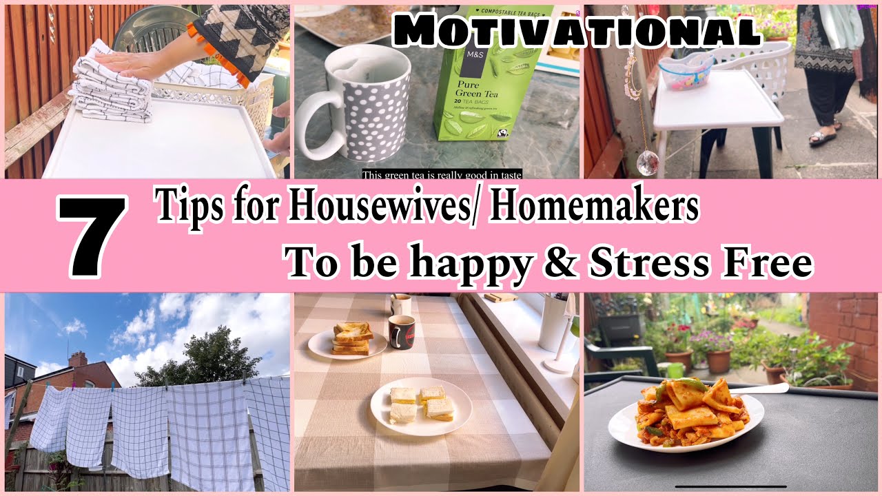 7 Tips for Housewives /Homemaker to be Happy and stress Free|| 6am to 6pm routine||