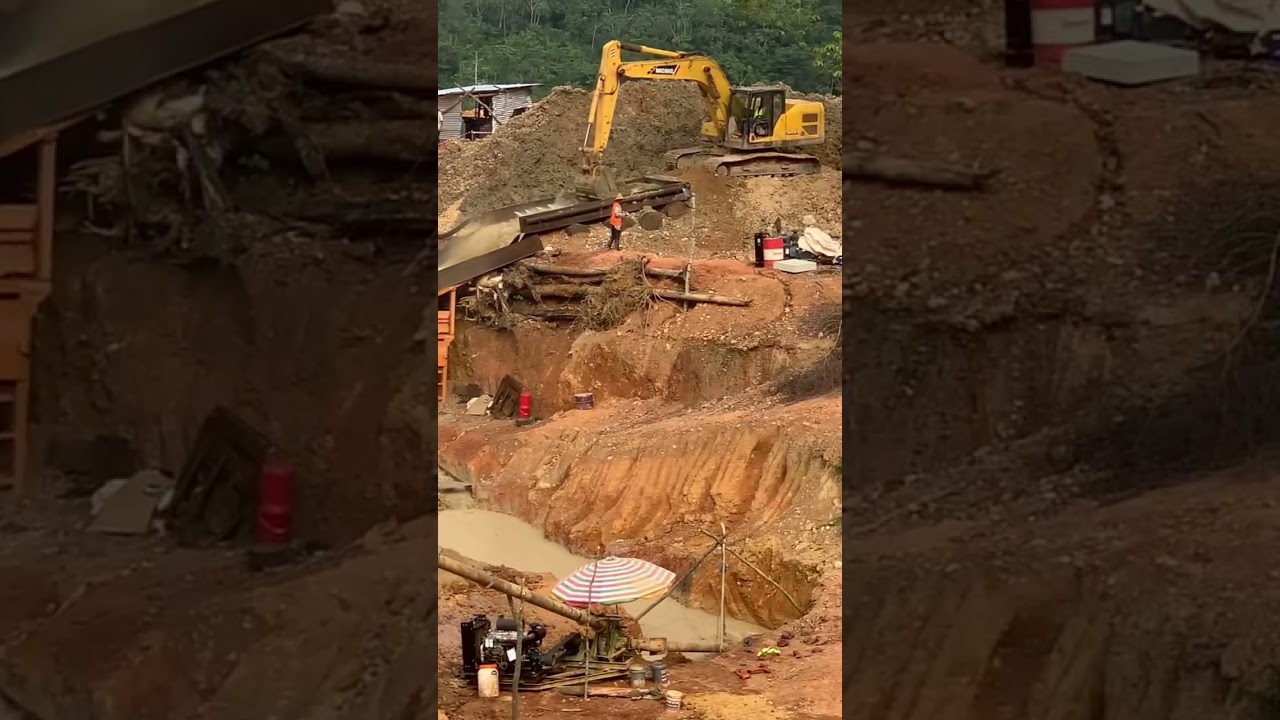 Gold mining site in Ghana, Africa-Equipment manufacturers #mining #equipments #quarry