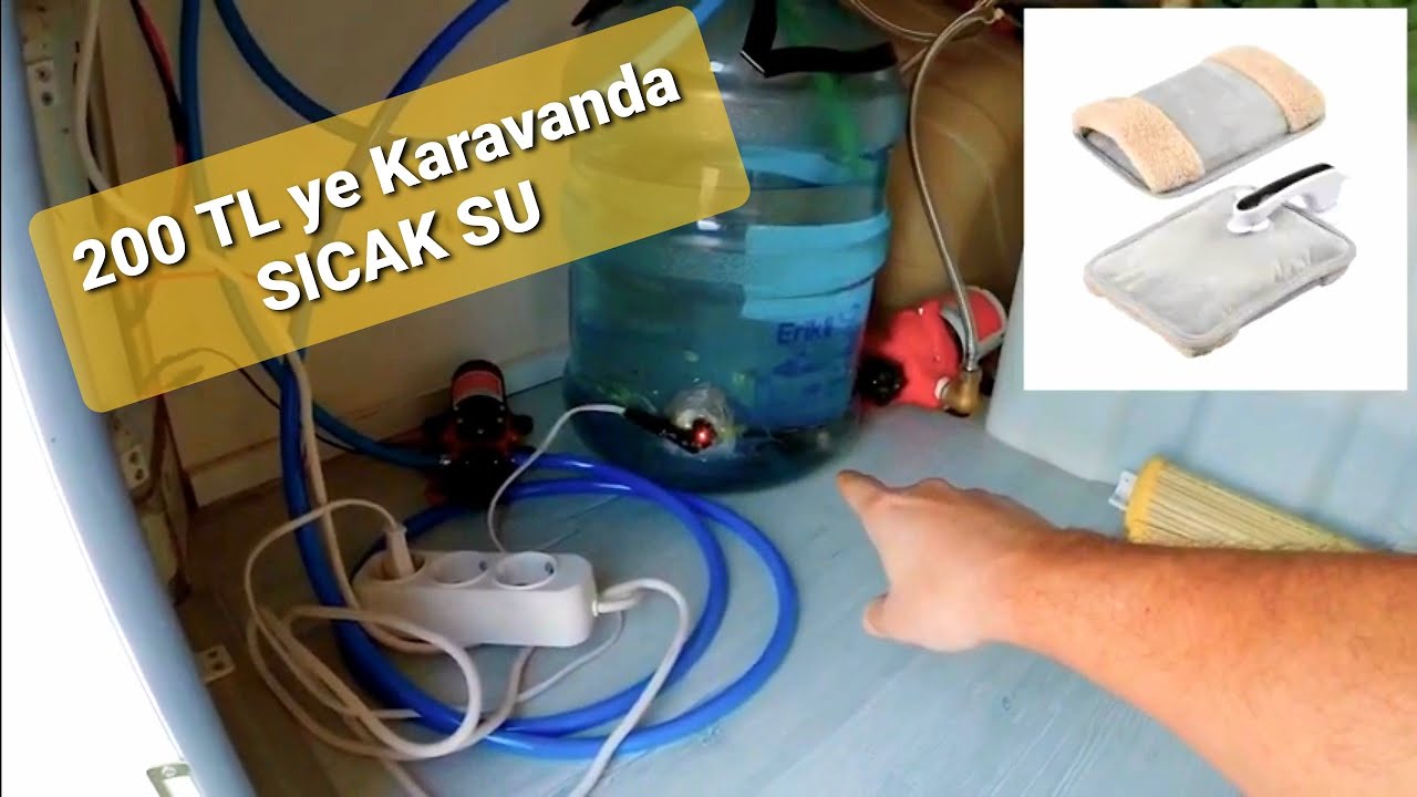 Karavan için Basit Elektrikli sıcak su çözümü (Şebekeden bağımsız)