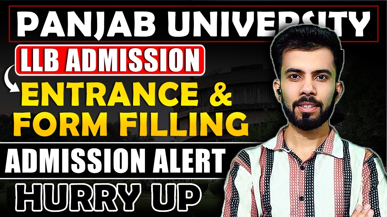 Admission Alert Panjab University Chandigarh LLB Admission! ENTRANCE & FORM FILLING 