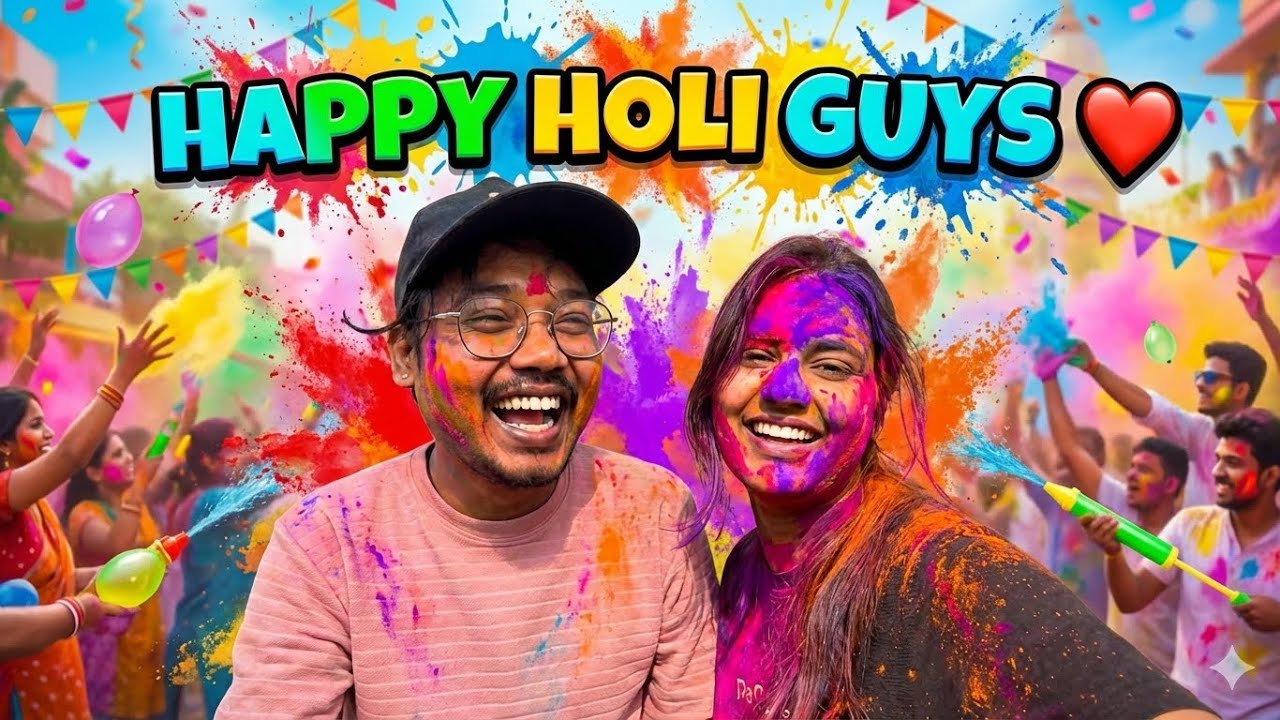 Happy holi 🖍️ // khao pio maje karo ✌🏻😋
